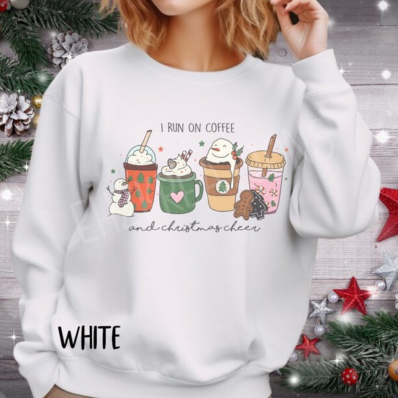 Coffee Sweatshirt, Retro Christmas Sweater, Coffee Christmas Sweatshirt, Coffee - Picture 4 of 5